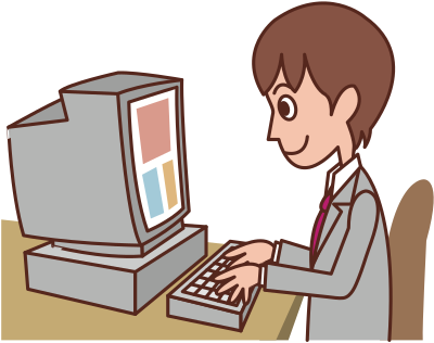 Male Computer User (#1) clipart