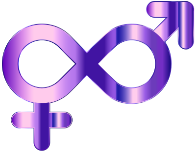Male Female Connected Cobalt clipart