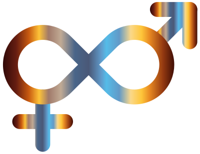 Male Female Connected Prismatic clipart