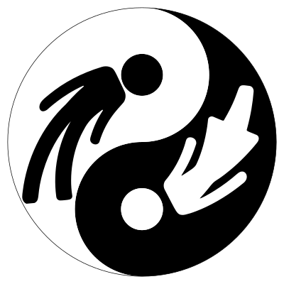Male Female Yin Yang With Stroke clipart