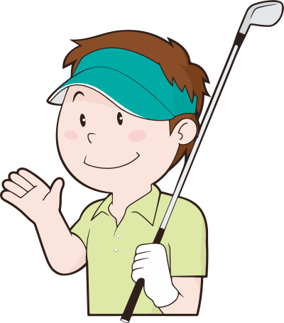 Male Golfer clipart