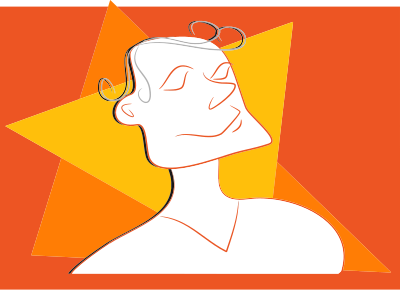 Male Line Art Portrait clipart