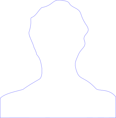 Male silhouette with rainbow gradient clipart