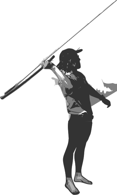 Male Spear Thrower With Legs clipart