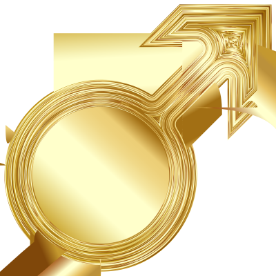 Male Symbol Gold clipart