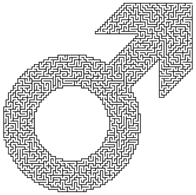 Male Symbol Maze clipart