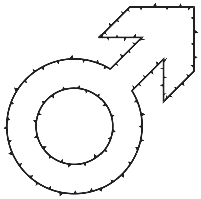 Male Symbol Of Thorns clipart