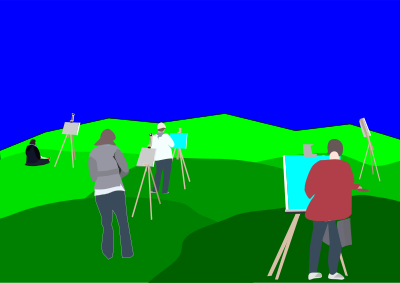 Maler im Freien clipart