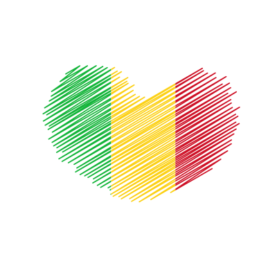 Mali flag heart clipart