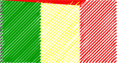 Mali flag linear clipart