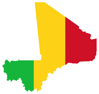 Mali Flag Map clipart