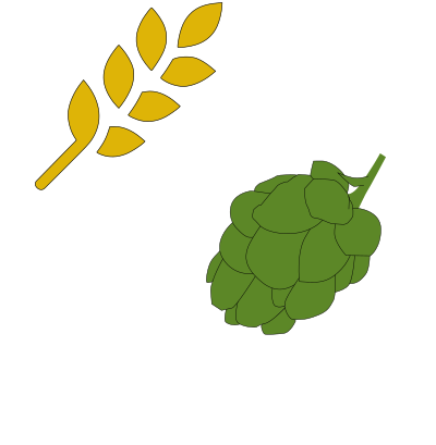 Malt and hop clipart