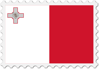 Malta flag stamp clipart