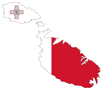 Malta Map Flag clipart