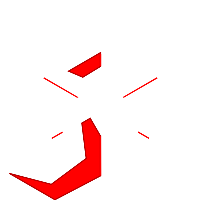 Malware Hazard Symbol - Red clipart