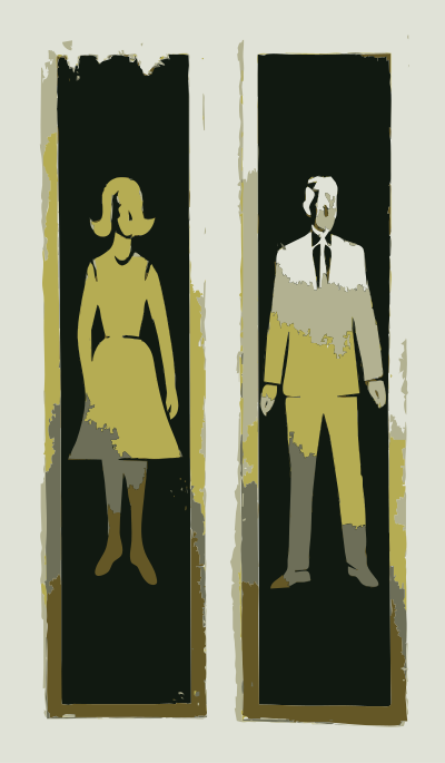 Man and woman bathroom sign clipart