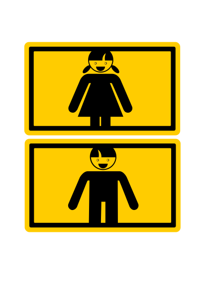 Man and Woman Sign clipart