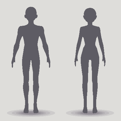 Man and Woman - Silhouettes - 2 clipart
