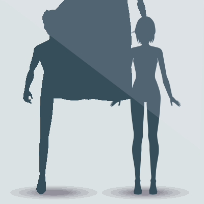 Man and Woman - Silhouettes clipart