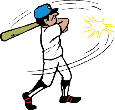 Man Batting - Transparent clipart