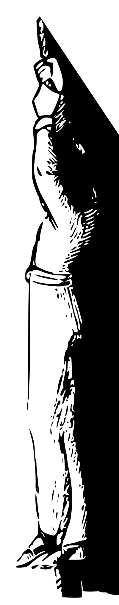 Man climbing a rope 1 clipart