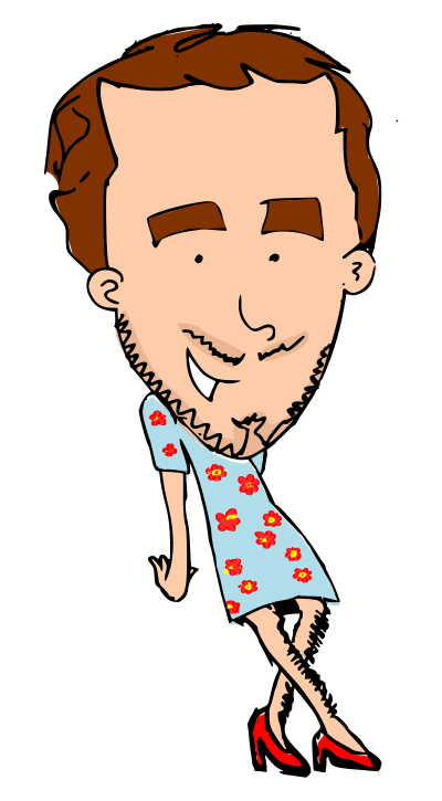 Man dressed as woman clipart