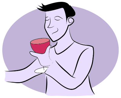 Man Drinking Wine clipart