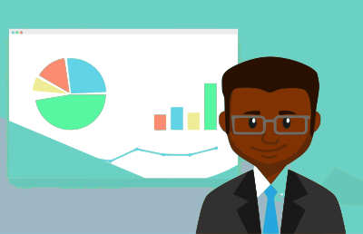 Man Giving Business Presentation clipart