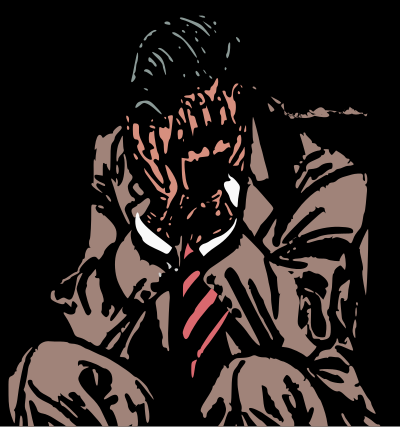Man going mad clipart