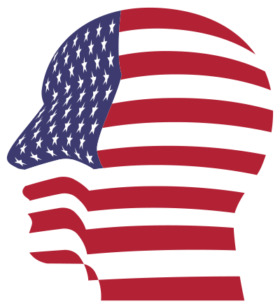 Man Head America Flag clipart