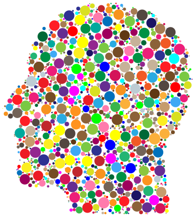 Man Head Circles Prismatic clipart