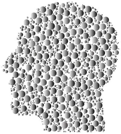 Man Head Circles Prismatic 4 clipart