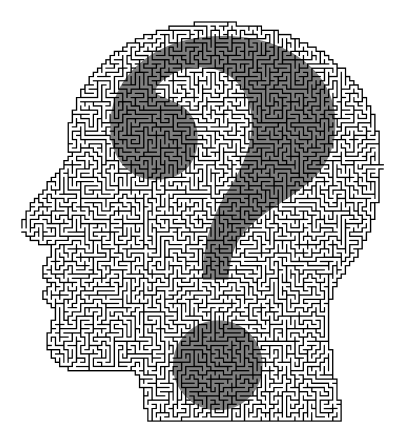 Man Head Maze Question Mark clipart