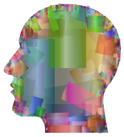 Man Head Silhouette Geometric 2 clipart
