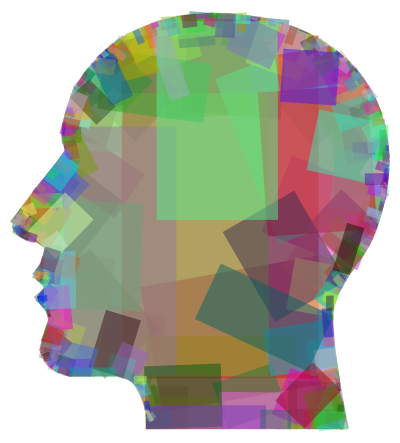 Man Head Silhouette Geometric clipart