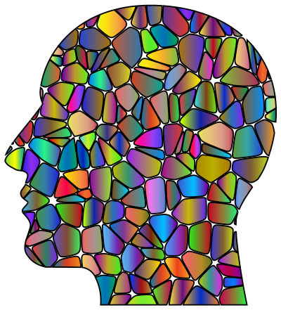 Man Head Tiles Polyprismatic Var 2 clipart