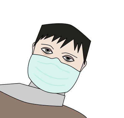 Man in a Medical Mask clipart