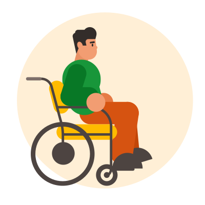 Man in a Wheelchair clipart
