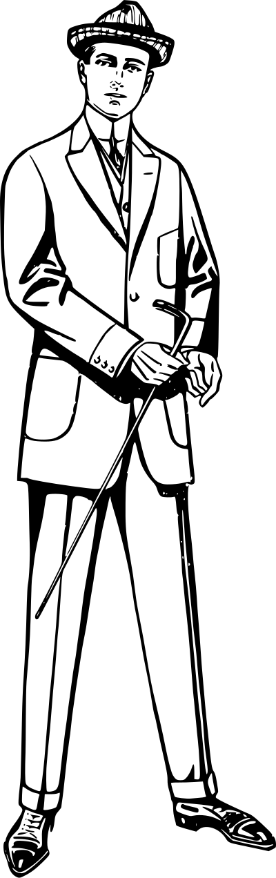 Man in a White Suit clipart