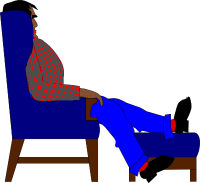 Man in an Easychair clipart