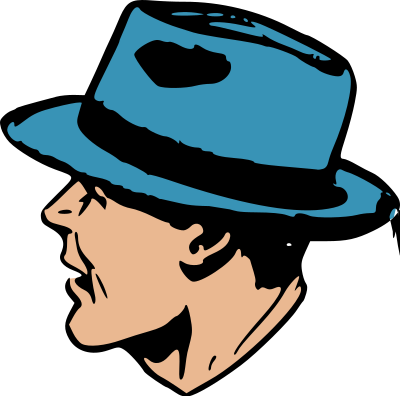 Man in blue hat clipart