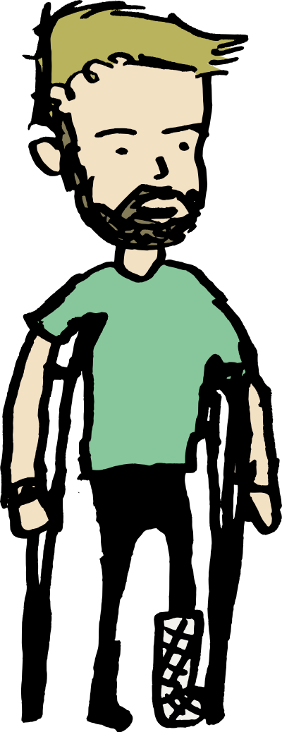 Man in Cast clipart