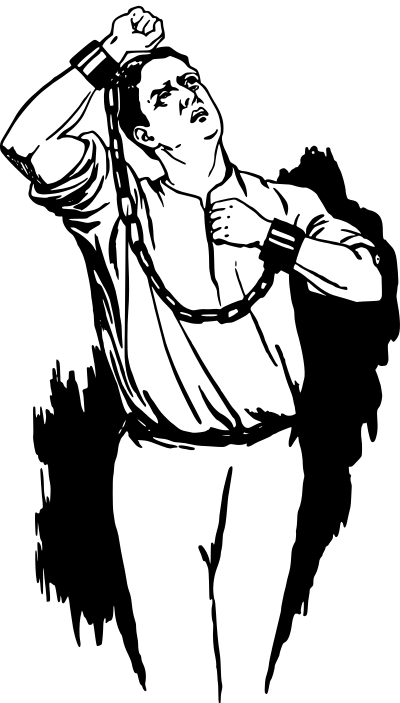 Man in Chains clipart