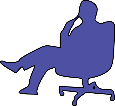 Man in chair thinking clipart