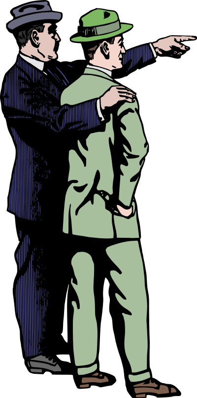 Man in Hat Points - Colour Remix clipart