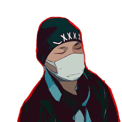Man in Medical Mask clipart