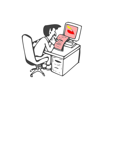 Man in office clipart