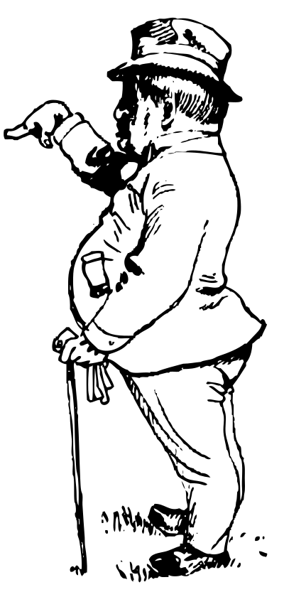 Man in profile clipart