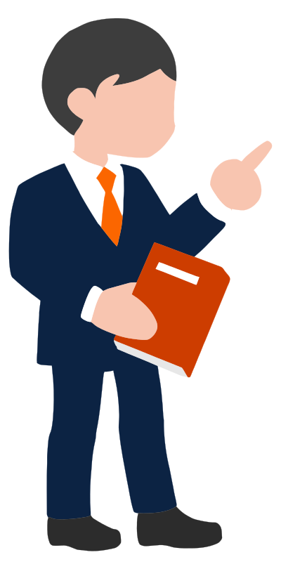 Man In Suit Instructing clipart