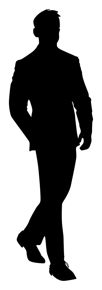 Man In Suit Silhouette clipart